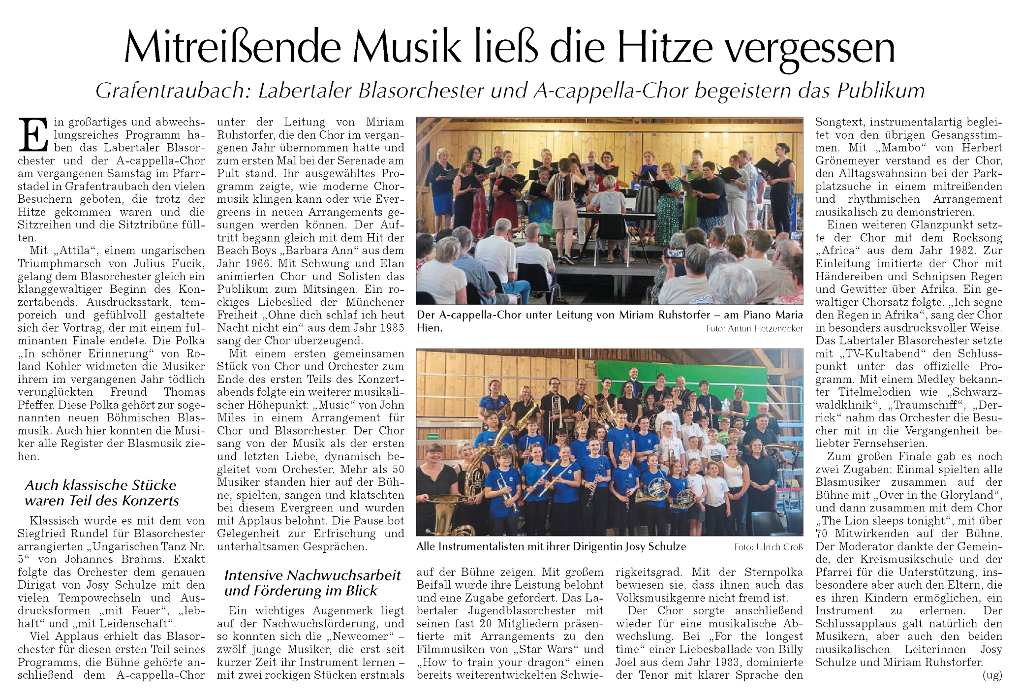 Zeitungsbericht Allgemeine Laber Zeitung am 01.07.2026